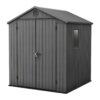 Keter Darwin 6x6 grey garden shed with side window