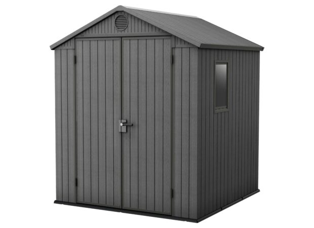 Keter Darwin 6x6 grey garden shed with side window