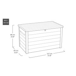 Keter Ontario 870L Storage Box - Anthracite