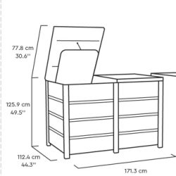 Keter Hideaway XL - 2 Bin (Walnut Look)