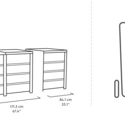 Keter Hideaway XL - 3 Bin (Walnut Look)