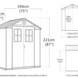 Keter Darwin 6x4 Garden Shed - Green (1.9 x 1.2m)