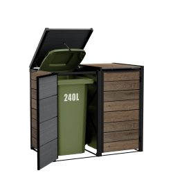 Keter Hideaway XL - 2 Bin (Walnut Look)
