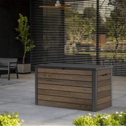 Keter Ontario 570L Storage Box - Walnut Look