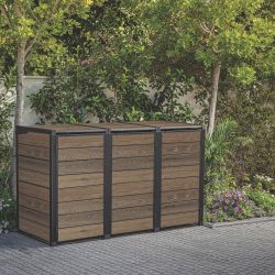 Keter Hideaway XL - 3 Bin (Walnut Look)