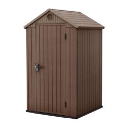 Keter Darwin 4x4 Garden Shed - Brown (1.2 x 1.2m)