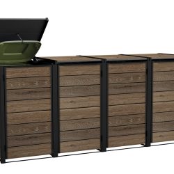 Keter Hideaway XL - 4 Bin (Walnut Look)