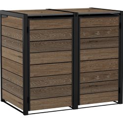Keter Hideaway XL - 2 Bin (Walnut Look)