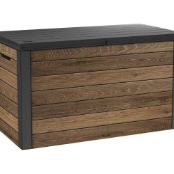 Keter Ontario 570L Storage Box - Walnut Look