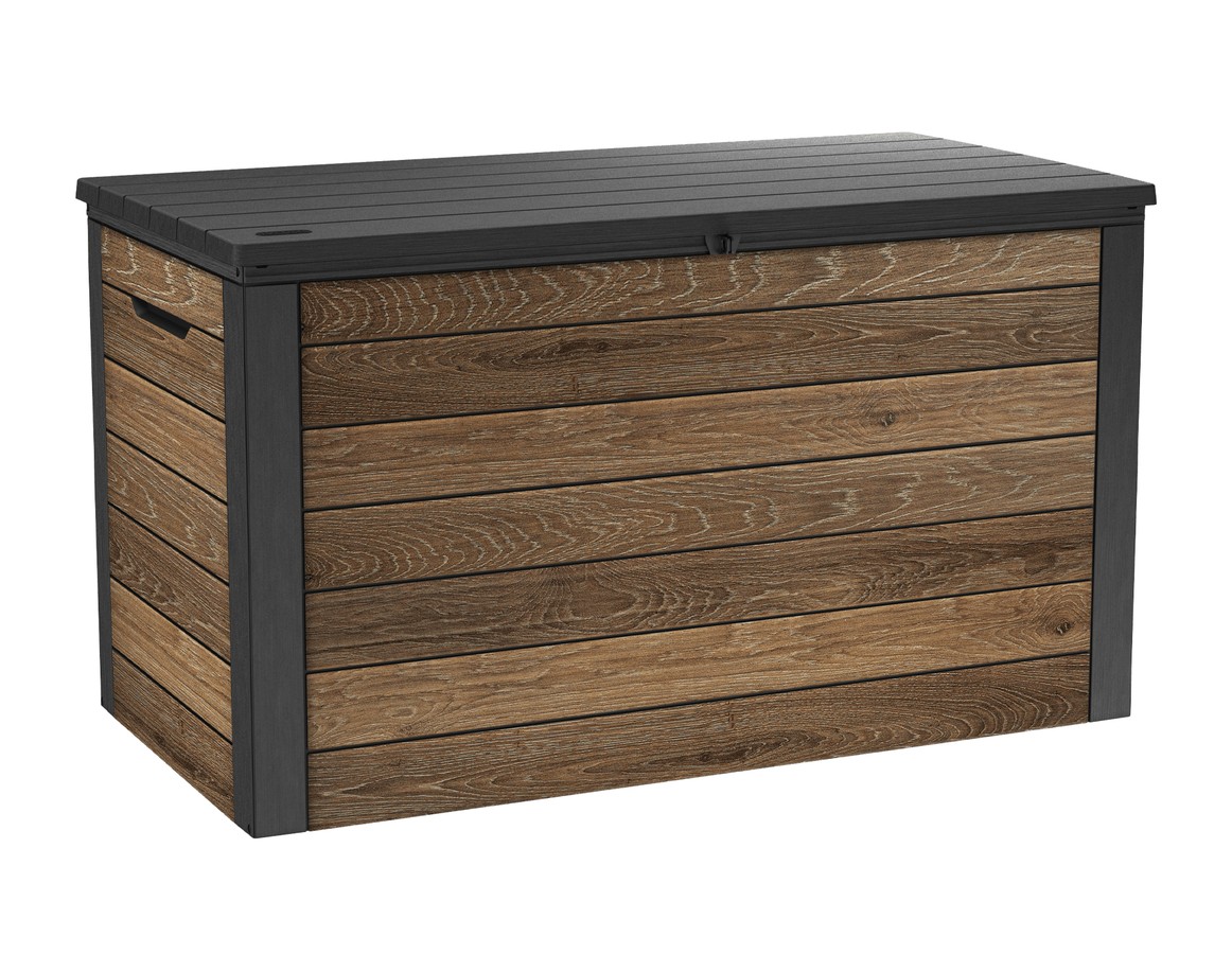 Keter Ontario 570L Storage Box - Walnut Look