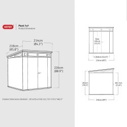 Keter Signature Pent 7x7 Shed - Ashwood Look (2.2 x 2.2m) — image 16