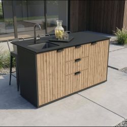 Keter Signature Outdoor Kitchen Island with Sink - Venetian Brown — image 2