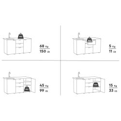 Keter Signature Outdoor Kitchen Island with Sink - Venetian Brown — image 3