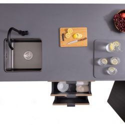 Keter Signature Outdoor Kitchen Island with Sink - Venetian Brown — image 5