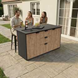 Keter Signature Outdoor Kitchen Island with Sink - Venetian Brown — image 11