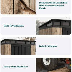 Keter Aspen 8 x 6 Shed - Pine Look (2.5 x 1.8m) — image 4