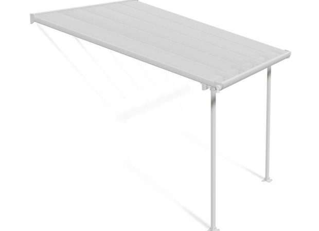 Feria 3m x 3m Patio Cover - White Aluminium Frame With Clear Polycarbonate