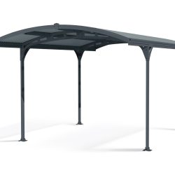 Atlas Carport 2.9m x 4.9m - Grey Frame With Grey Corrugated Roof