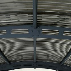Atlas Carport 2.9m x 4.9m - Grey Frame With Grey Corrugated Roof