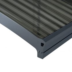 Atlas Carport 2.9m x 4.9m - Grey Frame With Grey Corrugated Roof