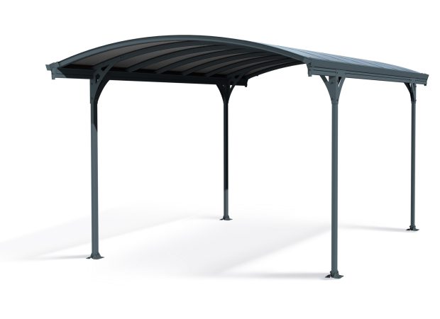 Vitoria Carport 2.9m x 5m - Grey Frame With Grey Roof