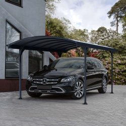 Vitoria Carport 2.9m x 5m - Grey Frame With Grey Roof