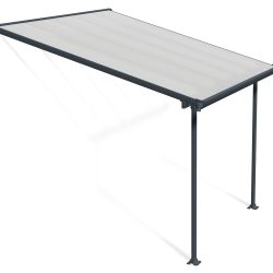 Feria Patio Cover 3.1m x 3m - Grey Frame With Clear Roof