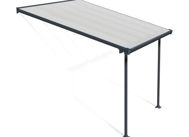 Feria Patio Cover 3.1m x 3m - Grey Frame With Clear Roof