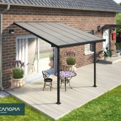 Feria Patio Cover 3.1m x 3m - Grey Frame With Clear Roof