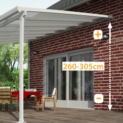 Feria Patio Cover 3.1m x 3m - Grey Frame With Clear Roof