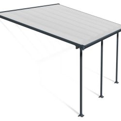 Feria Patio Cover 4.3m x 3m - Grey Frame With Clear Roof