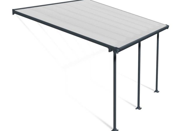 Feria Patio Cover 4.3m x 3m - Grey Frame With Clear Roof