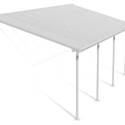 Feria Patio Cover 6.1m x 3m - White Frame With Clear Roof