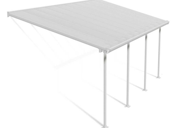 Feria Patio Cover 6.1m x 3m - White Frame With Clear Roof