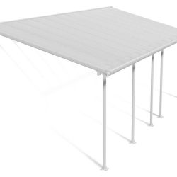 Feria Patio Cover 7.3m x 3m - White Frame With Clear Roof