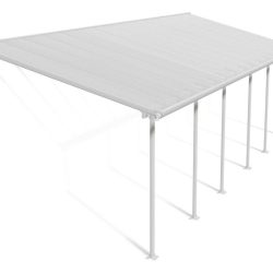 Feria Patio Cover 9.2m x 3m - White Frame With Clear Roof
