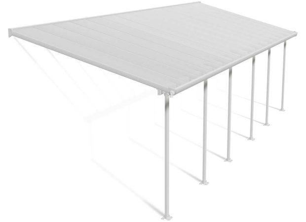 Feria Patio Cover 9.2m x 3m - White Frame With Clear Roof