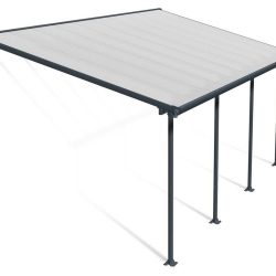 Feria Patio Cover 6.1m x 3m - Grey Frame With Clear Roof