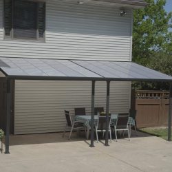 Feria Patio Cover 6.1m x 3m - Grey Frame With Clear Roof