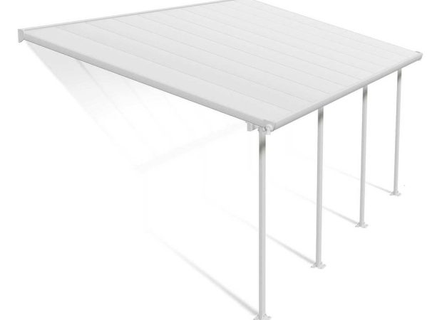 Feria Patio Cover 6.1m x 3m - White Frame With White Roof