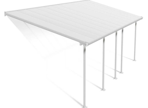 Feria Patio Cover 7.3m x 3m - White Frame With White Roof