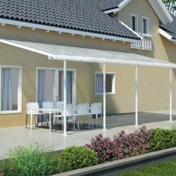 Feria Patio Cover 7.3m x 3m - White Frame With White Roof