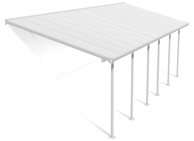 Feria Patio Cover 8.5m x 3m - White Frame With White Roof