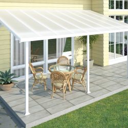 Feria Patio Cover 5.5m x 3m - White Frame With White Roof