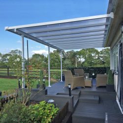 Feria Patio Cover 5.5m x 3m - White Frame With White Roof