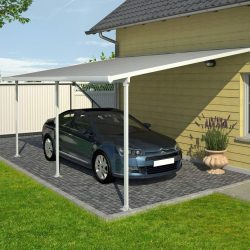 Feria Patio Cover 5.5m x 3m - White Frame With White Roof