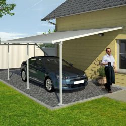 Feria Patio Cover 5.5m x 3m - White Frame With White Roof
