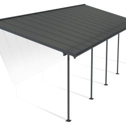 Sierra Patio Cover 8.5m x 3m - Grey Frame With Grey Roof