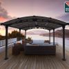 Tucson Gazebo 3.6m x 5.1m - Grey Frame With Grey Roof