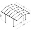 Tucson Gazebo 3.6m x 4.4m - Grey Frame With Grey Roof